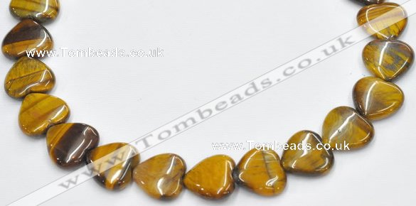 CTE07 20mm heart shape yellow tiger eye beads Wholesale