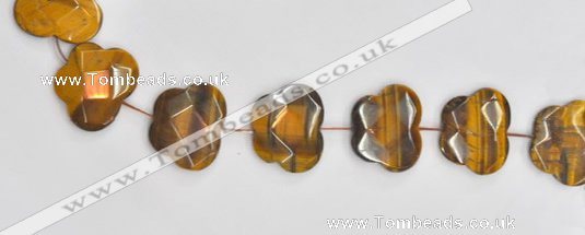 CTE10 butterfly shape 25*30mm yellow tiger eye beads wholesale