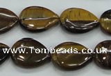 CTE100 15.5 inches 13*18mm flat teardrop yellow tiger eye beads