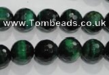 CTE1014 15.5 inches 10mm faceted round dyed green tiger eye beads