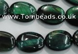 CTE1044 15.5 inches 15*20mm oval dyed green tiger eye beads