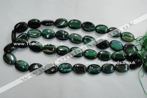 CTE1044 15.5 inches 15*20mm oval dyed green tiger eye beads