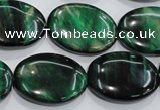 CTE1045 15.5 inches 18*25mm oval dyed green tiger eye beads