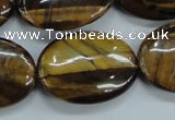 CTE105 15.5 inches 22*30mm oval yellow tiger eye beads wholesale