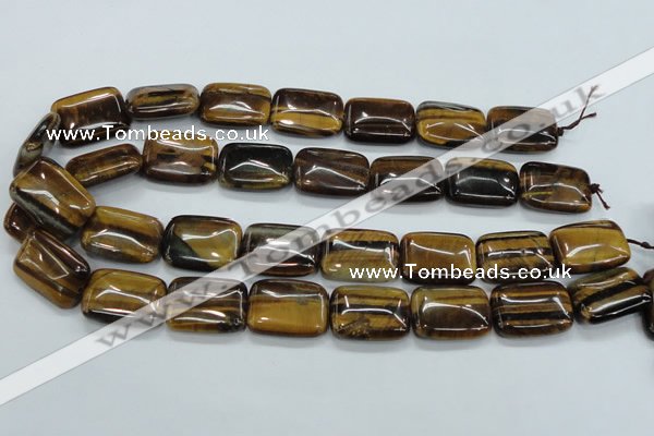 CTE107 15.5 inches 18*25mm rectangle yellow tiger eye beads wholesale