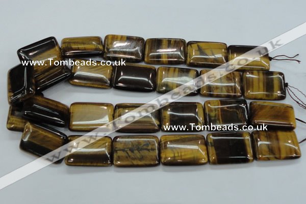 CTE108 15.5 inches 22*30mm rectangle yellow tiger eye beads wholesale