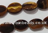 CTE1094 15.5 inches 12*16mm faceted oval yellow tiger eye beads