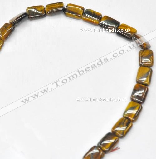 CTE11 15.5 inches 12*16mm rectangle yellow tiger eye  beads