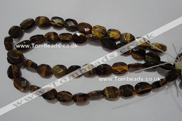 CTE1110 15.5 inches 13*17mm faceted freeform yellow tiger eye beads