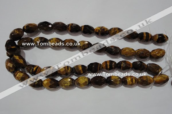 CTE1114 15.5 inches 13*18mm faceted rice yellow tiger eye beads
