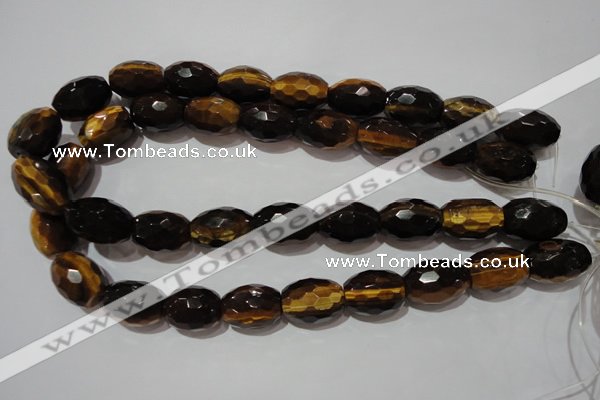 CTE1115 15.5 inches 15*20mm faceted rice yellow tiger eye beads