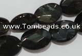 CTE1118 15.5 inches 13*18mm faceted oval blue tiger eye beads