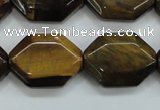 CTE112 15.5 inches 18*25mm octagonal yellow tiger eye beads wholesale