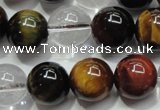 CTE1127 15 inches 10mm round mixed tiger eye & white crystal beads