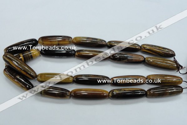 CTE115 15.5 inches 12*40mm cylinder yellow tiger eye beads wholesale