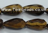 CTE117 15.5 inches 14*26mm faceted teardrop yellow tiger eye beads