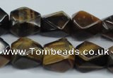 CTE118 15.5 inches 12*18mm faceted cuboid yellow tiger eye beads