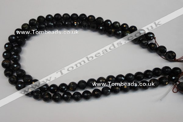 CTE1186 15.5 inches 8mm faceted round blue tiger eye beads