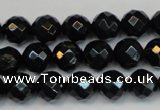 CTE1187 15.5 inches 10mm faceted round blue tiger eye beads