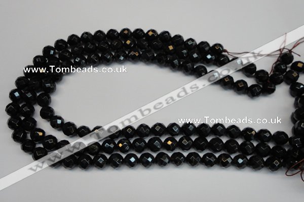 CTE1187 15.5 inches 10mm faceted round blue tiger eye beads