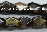 CTE119 15.5 inches 14*18mm faceted cuboid yellow tiger eye beads