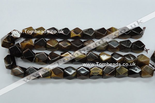 CTE119 15.5 inches 14*18mm faceted cuboid yellow tiger eye beads