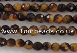 CTE1195 15.5 inches 4mm faceted round yellow tiger eye beads