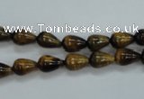 CTE120 15.5 inches 6*8mm teardrop yellow tiger eye beads wholesale