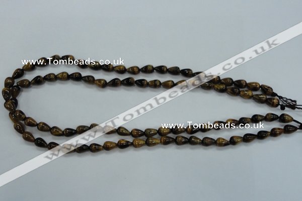 CTE120 15.5 inches 6*8mm teardrop yellow tiger eye beads wholesale