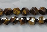 CTE1202 15 inches 10mm faceted nuggets yellow tiger eye beads