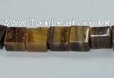 CTE121 15.5 inches 10*10mm cube yellow tiger eye beads wholesale