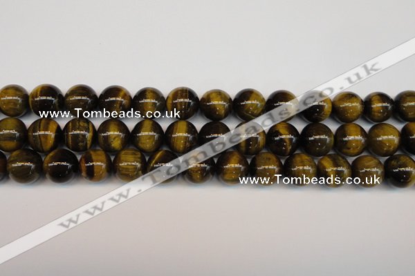 CTE1213 15.5 inches 12mm round AB grade yellow tiger eye beads