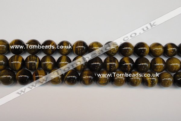 CTE1214 15.5 inches 14mm round AB grade yellow tiger eye beads