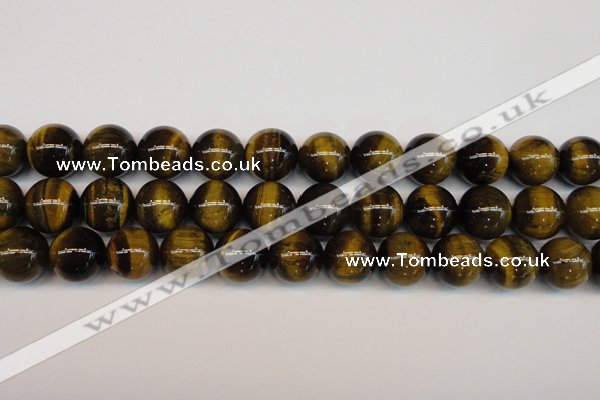 CTE1215 15.5 inches 16mm round AB grade yellow tiger eye beads