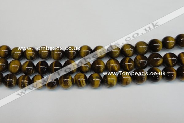 CTE1220 15.5 inches 10mm round AB+ grade yellow tiger eye beads