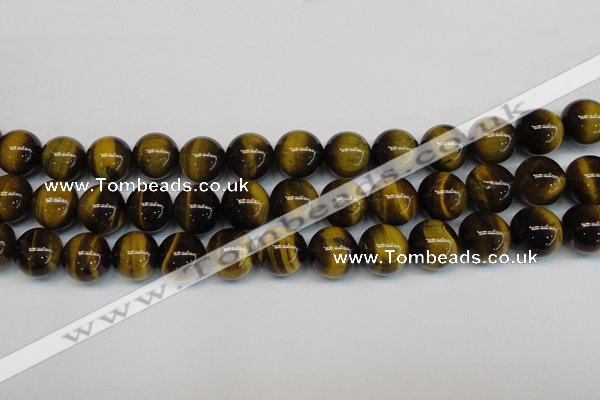 CTE1221 15.5 inches 12mm round AB+ grade yellow tiger eye beads