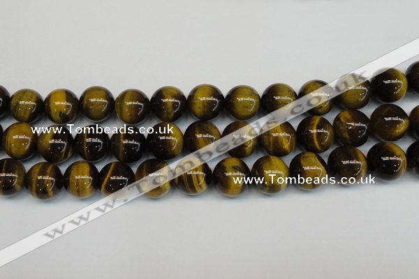 CTE1223 15.5 inches 16mm round AB+ grade yellow tiger eye beads