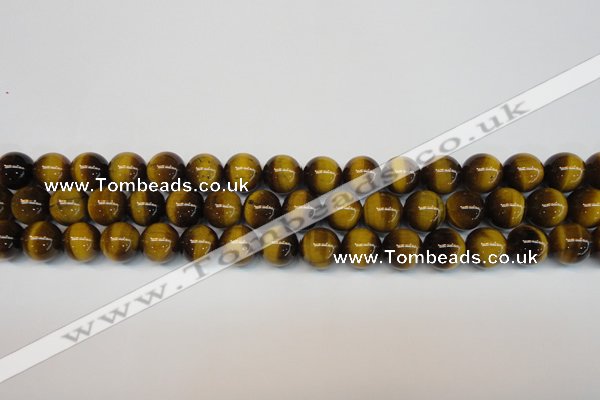 CTE1227 15.5 inches 8mm round A grade yellow tiger eye beads