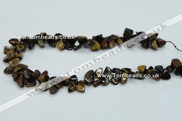 CTE123 15.5 inches 8*12mm nugget yellow tiger eye beads wholesale