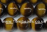 CTE1237 15.5 inches 12mm round A+ grade yellow tiger eye beads