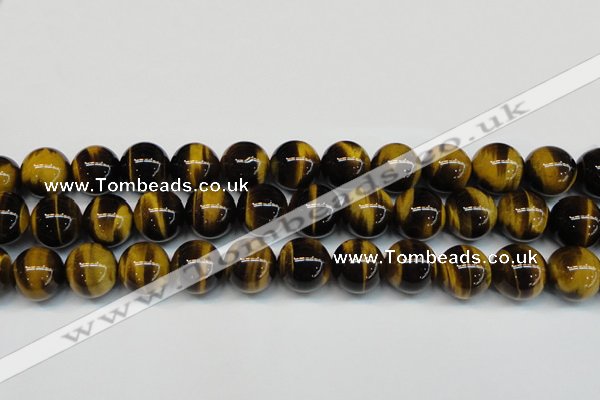 CTE1252 15.5 inches 10mm round AAA grade yellow tiger eye beads