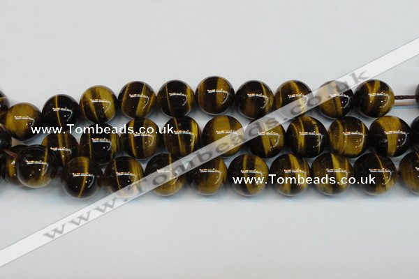 CTE1253 15.5 inches 12mm round AAA grade yellow tiger eye beads