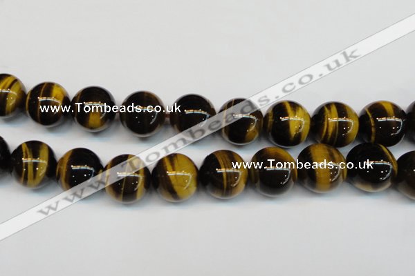 CTE1254 15.5 inches 14mm round AAA grade yellow tiger eye beads