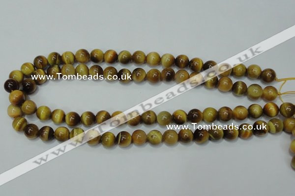 CTE129 15.5 inches 10mm round yellow tiger eye gemstone beads