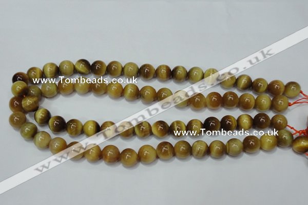 CTE130 15.5 inches 12mm round yellow tiger eye gemstone beads