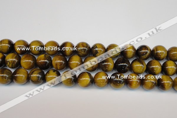 CTE1314 15.5 inches 14mm round B grade yellow tiger eye beads