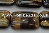 CTE1381 15.5 inches 18*25mm rectangle yellow & blue tiger eye beads