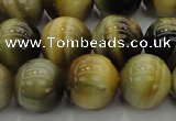 CTE1445 15.5 inches 14mm round golden & blue tiger eye beads