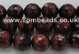 CTE1462 15.5 inches 8mm faceted round red tiger eye beads