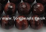 CTE1466 15.5 inches 16mm faceted round red tiger eye beads